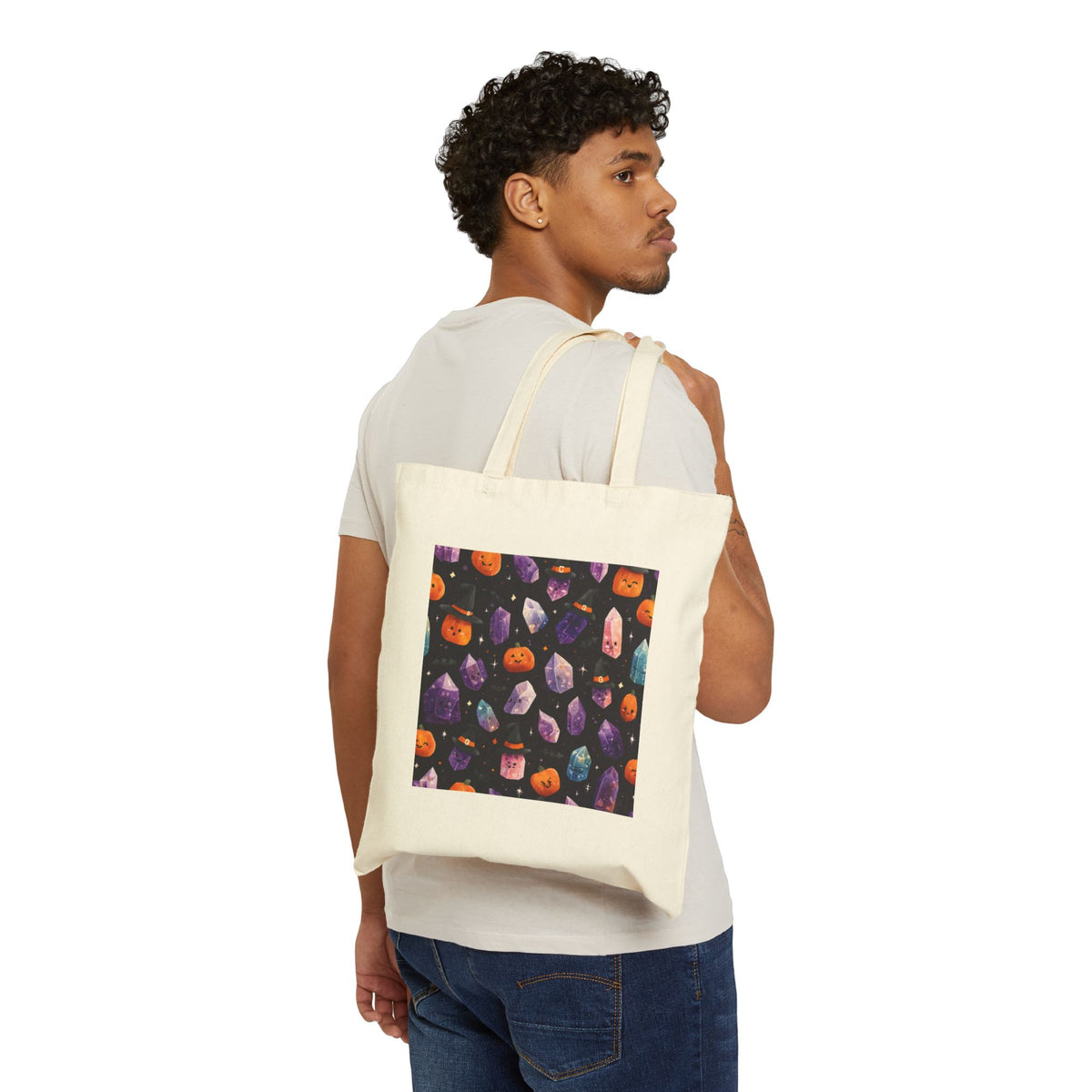 Halloween Crystal Party Canvas Tote