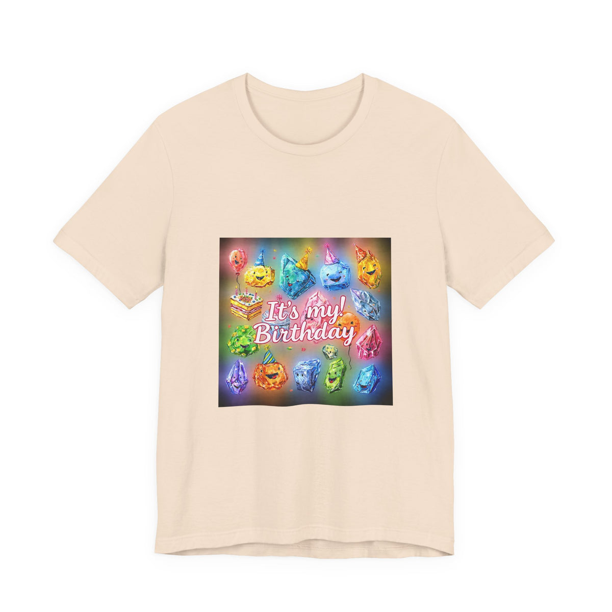 It's My Birthday Crystal Party T-Shirt | Sandy Neutrals & Oranges