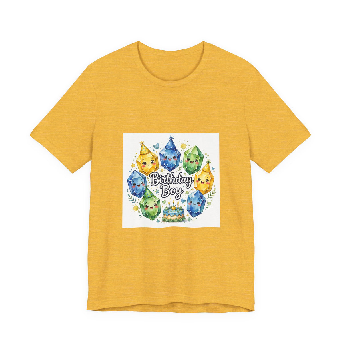 Birthday Boy Crystal Party T-Shirt | Golds, Mints & Teal