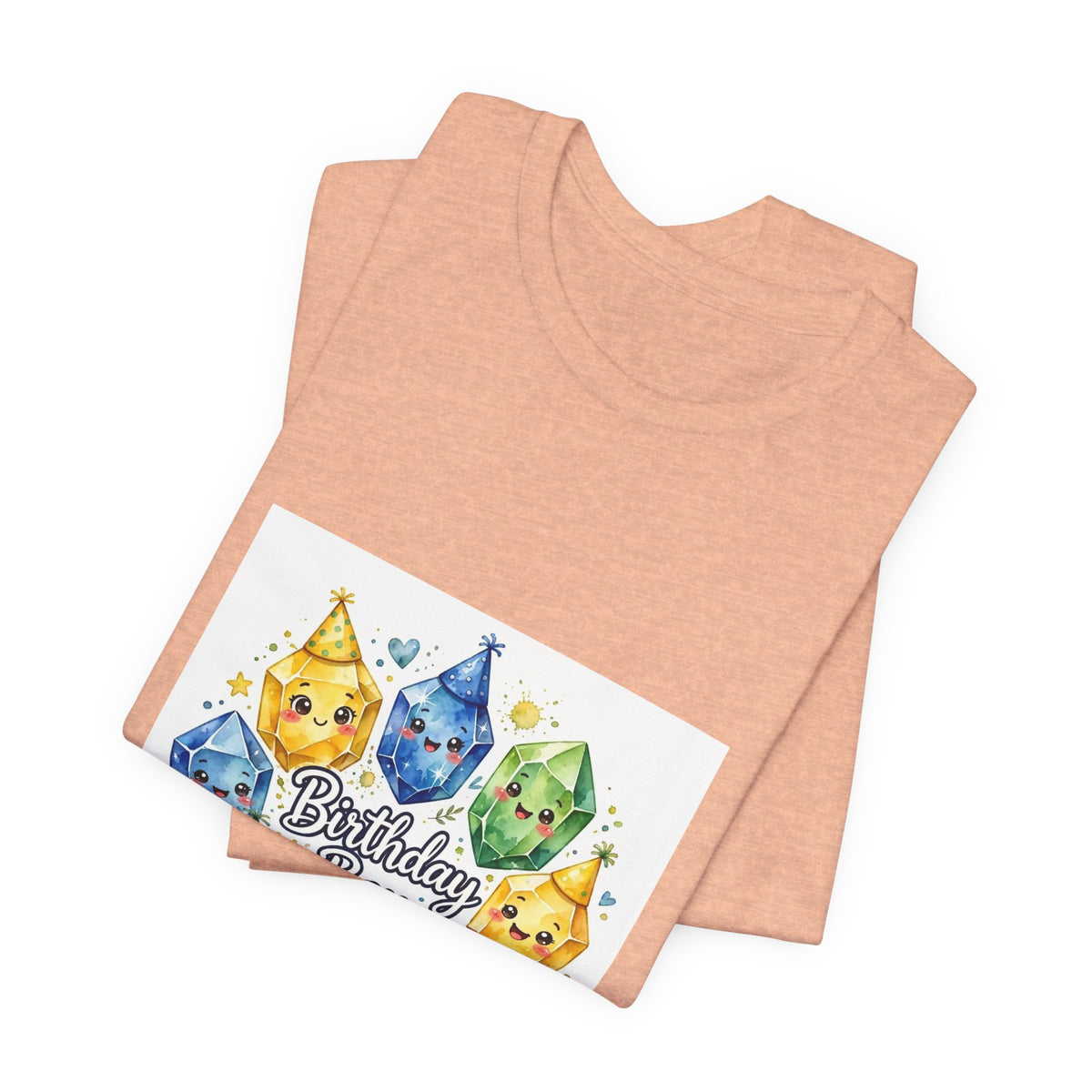 Birthday Boy Crystal Party T-Shirt | Peach & Sunset