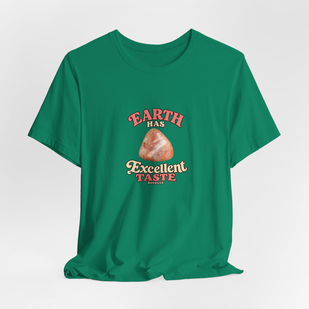 Earth Has Excellent Taste — Peach Moonstone Tee | Greens