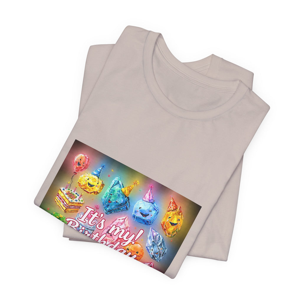 It's My Birthday Crystal Party T-Shirt | Light Neutrals