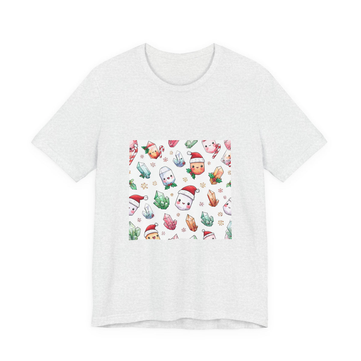 Pastel Christmas Crystal Friends T-Shirt | Light Neutrals