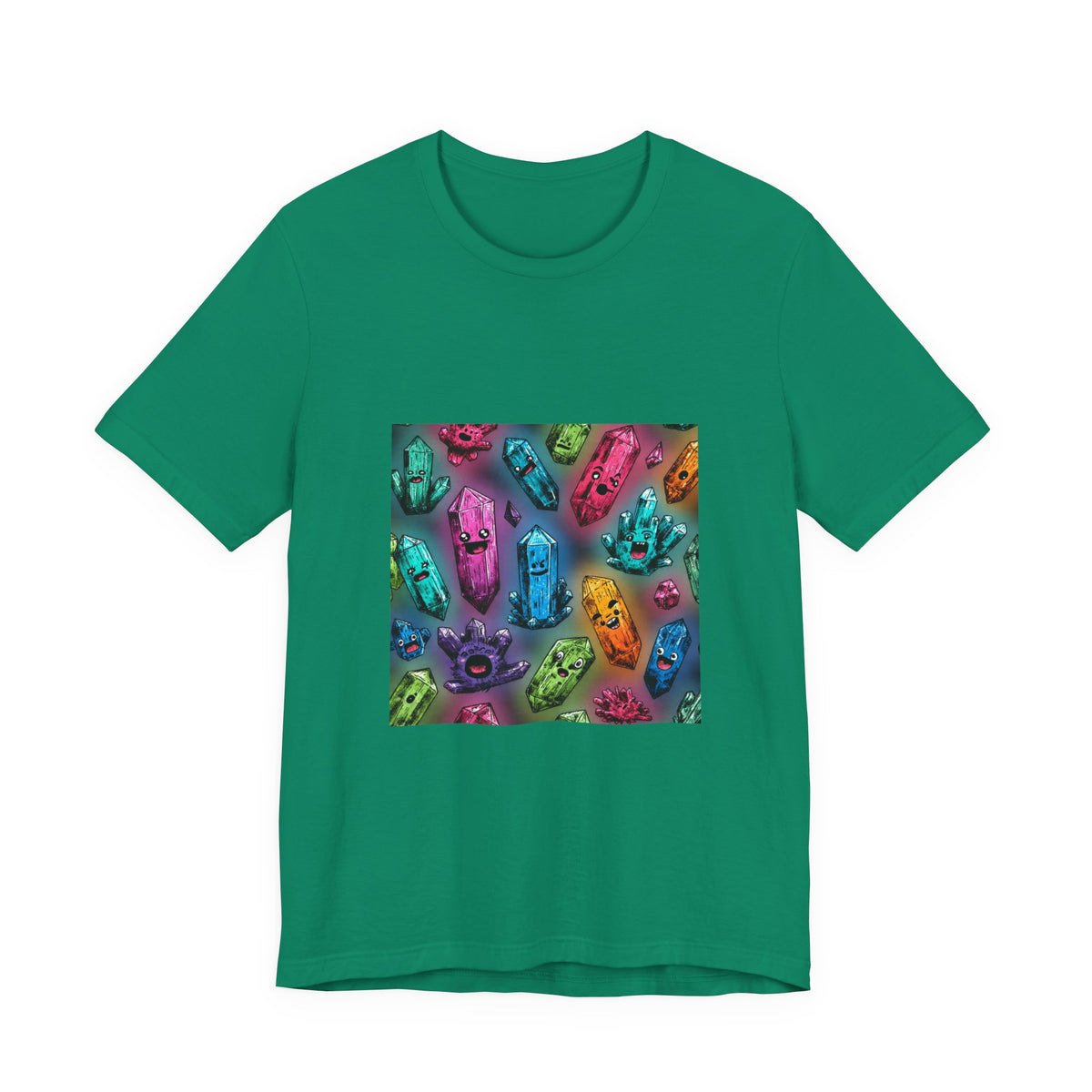 Colorful Crystal Characters T-Shirt | Greens