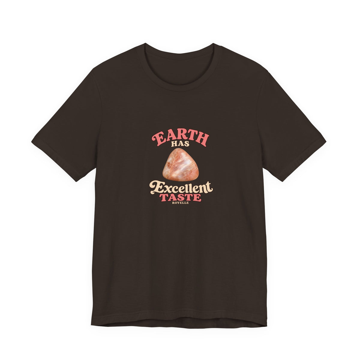 Earth Has Excellent Taste — Peach Moonstone Tee | Earthy Reds & Browns