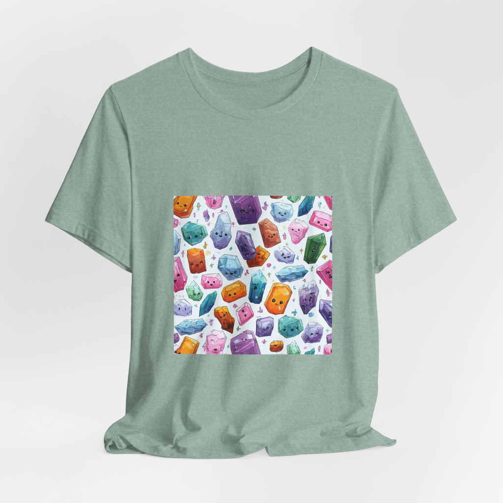 Pastel Crystal Friends T-Shirt | Soft Blues