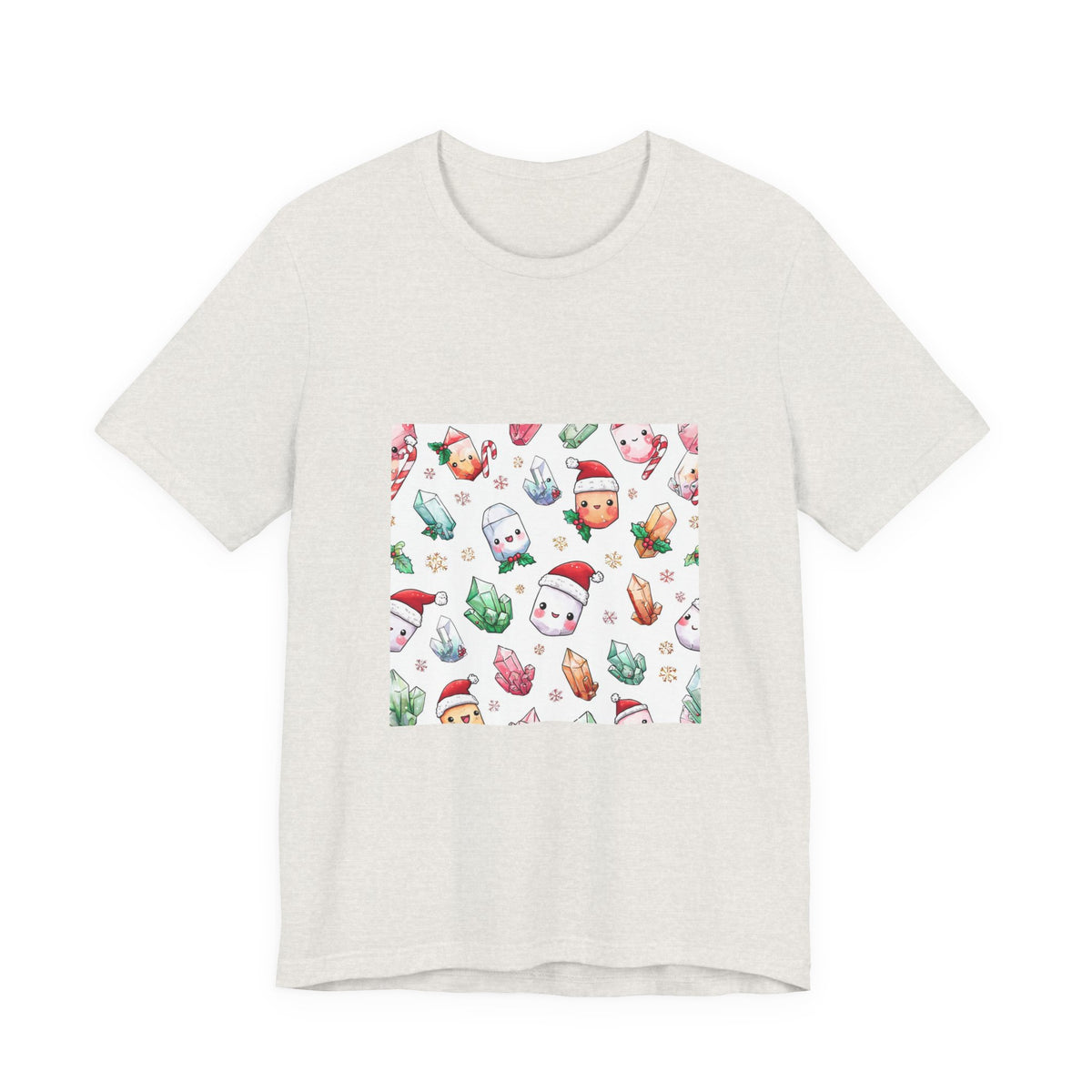 Pastel Christmas Crystal Friends T-Shirt | Sandy Neutrals & Oranges