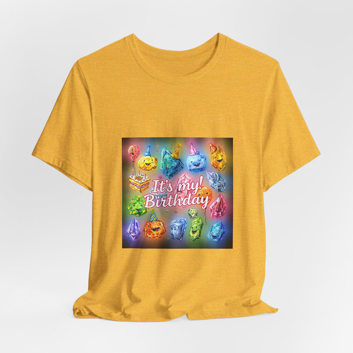 It's My Birthday Crystal Party T-Shirt | Golds, Mints & Teal