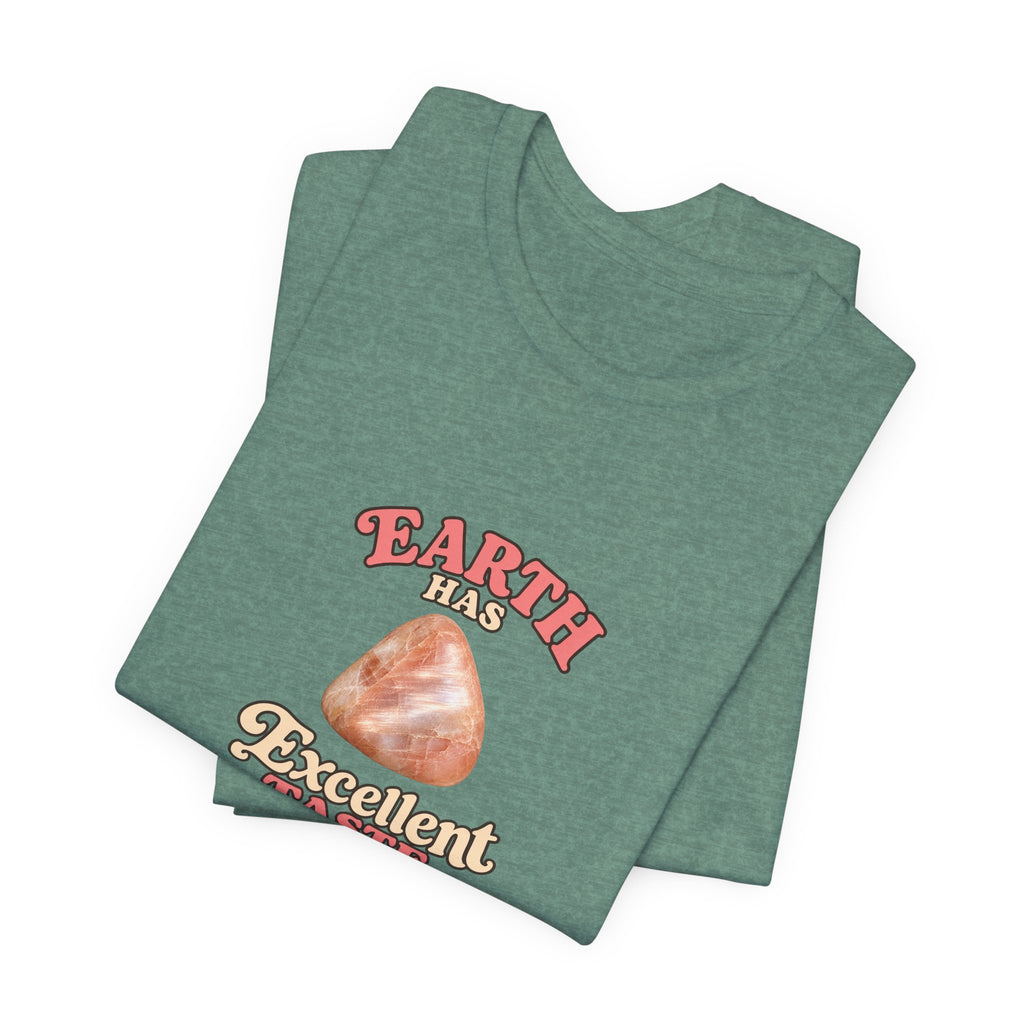 Earth Has Excellent Taste — Peach Moonstone Tee | Forest & Ocean