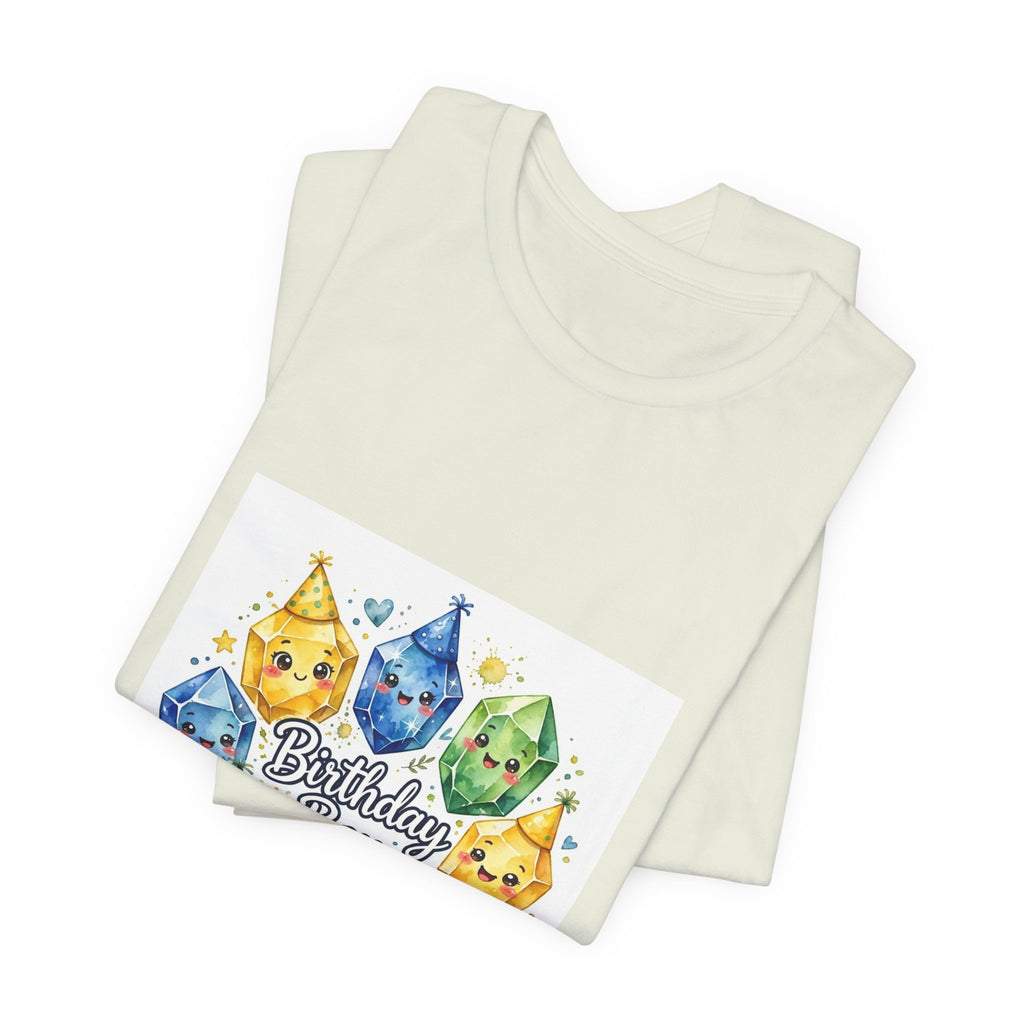 Birthday Boy Crystal Party T-Shirt | Golds, Mints & Teal