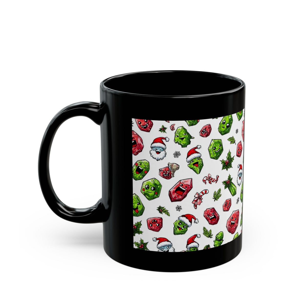 Christmas Crystal Cheer Black Mug