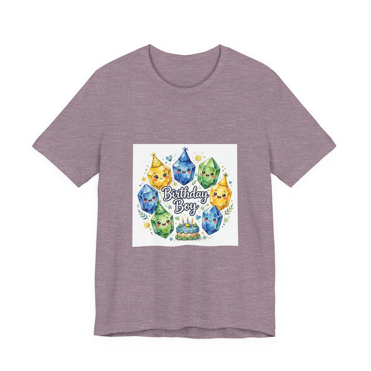 Birthday Boy Crystal Party T-Shirt | Royal, Navy & Purple