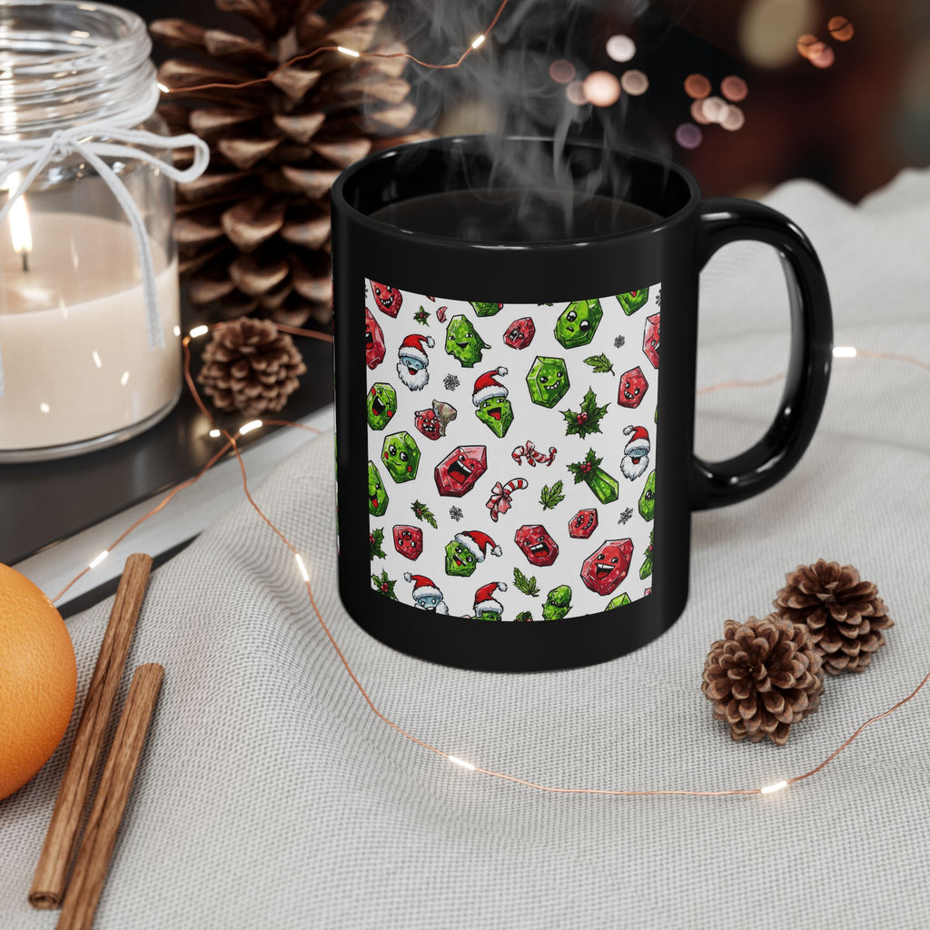 Christmas Crystal Cheer Black Mug