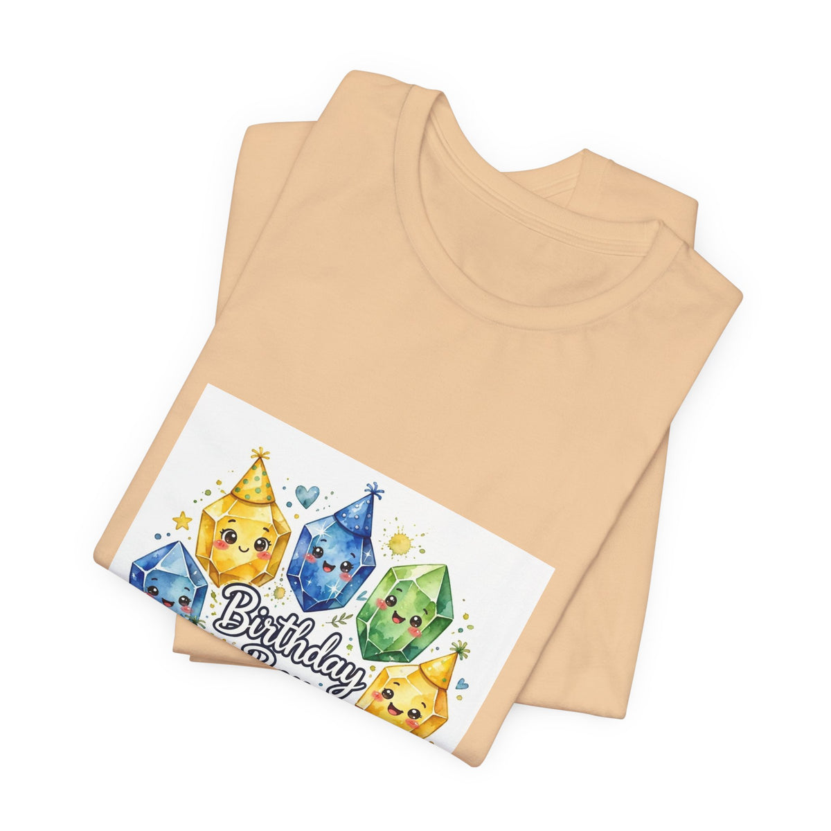 Birthday Boy Crystal Party T-Shirt | Sandy Neutrals & Oranges
