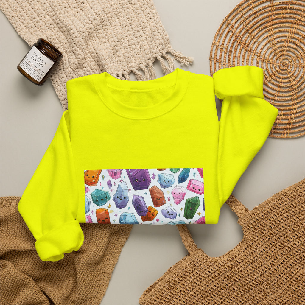 Pastel Crystal Friends Crewneck | Earth Tones & Brights