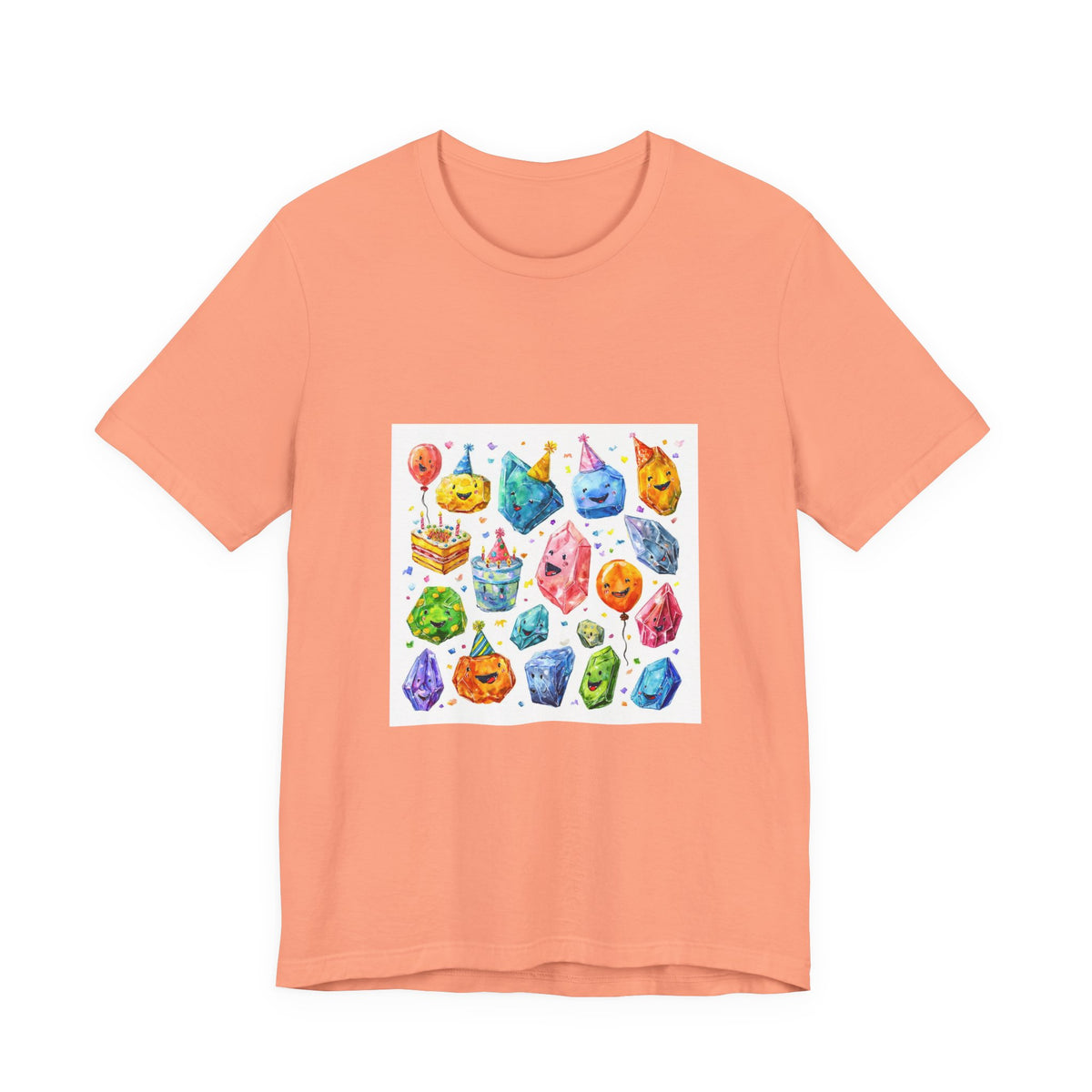 Crystal Birthday Party T-Shirt | Peach & Sunset