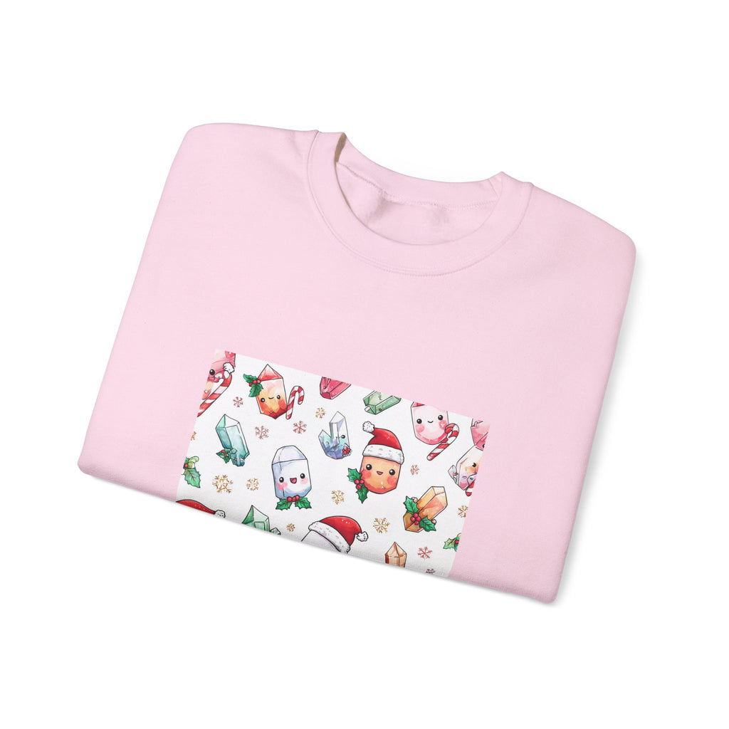 Pastel Christmas Crystal Friends Crewneck | Blues, Purples & Pinks
