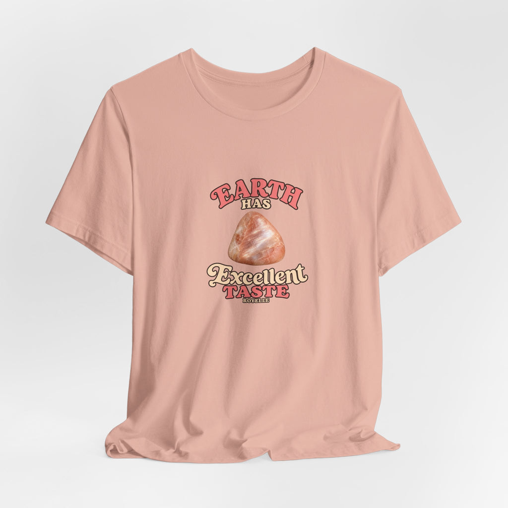 Earth Has Excellent Taste — Peach Moonstone Tee | Peach & Sunset