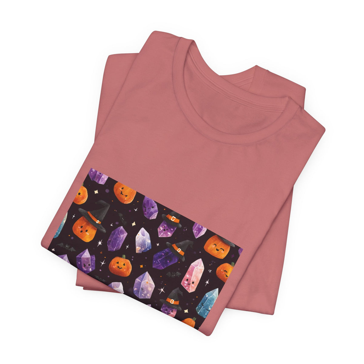 Halloween Crystal Party T-Shirt | Earthy Reds & Browns