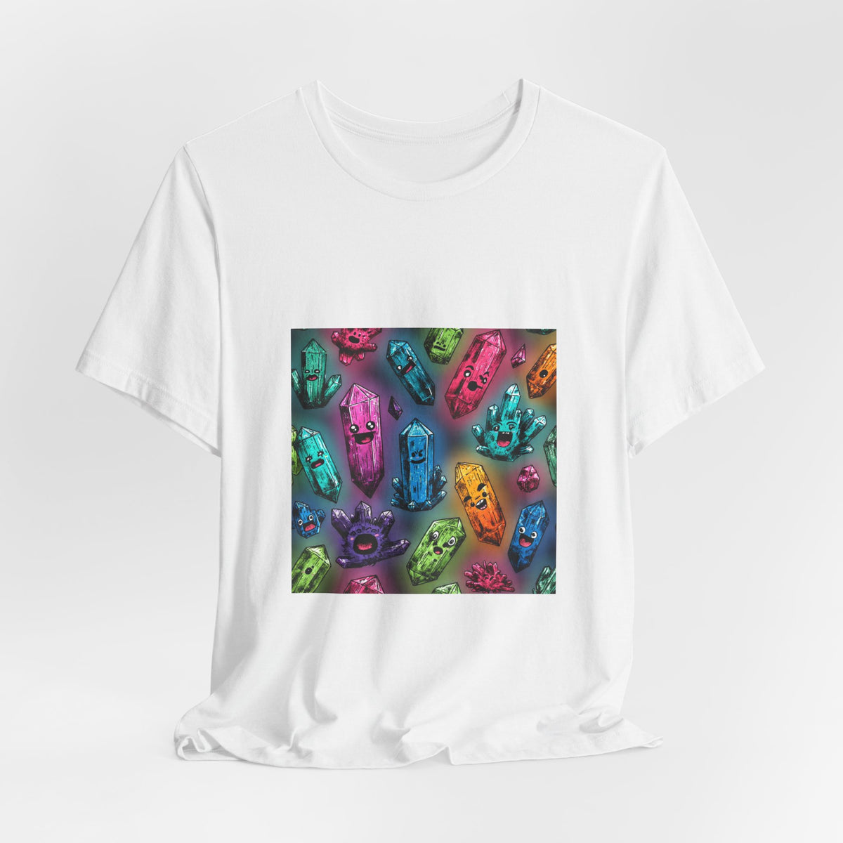 Colorful Crystal Characters T-Shirt | Light Neutrals