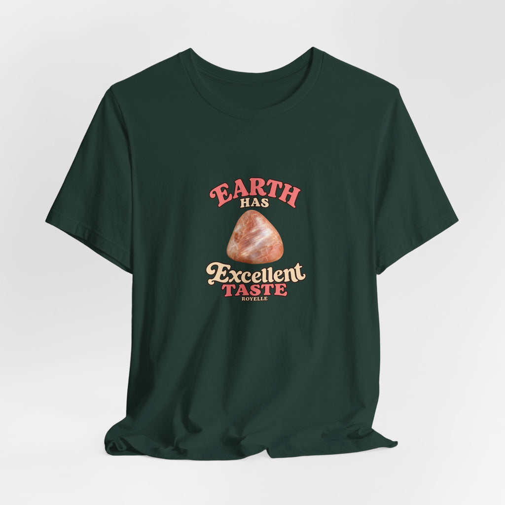 Earth Has Excellent Taste — Peach Moonstone Tee | Forest & Ocean