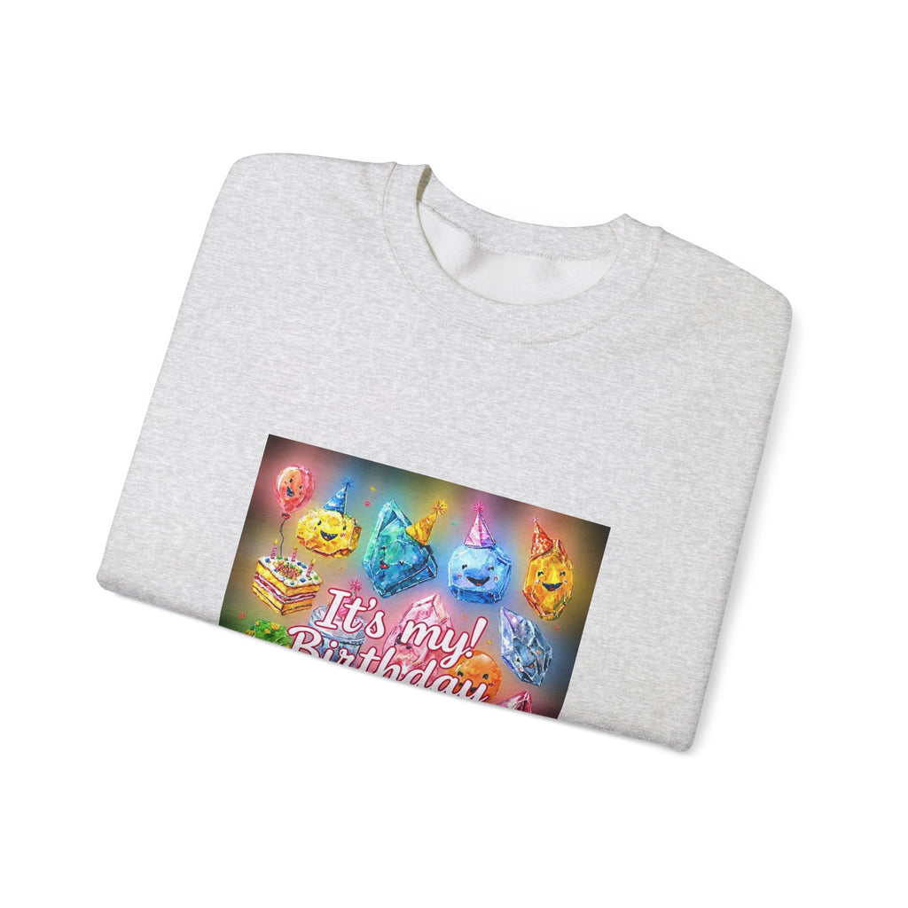 It's My Birthday Crystal Party Crewneck | Neutrals & Reds