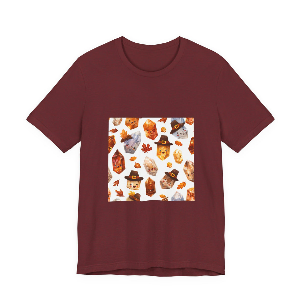 Thanksgiving Crystal Harvest T-Shirt | Earthy Reds & Browns