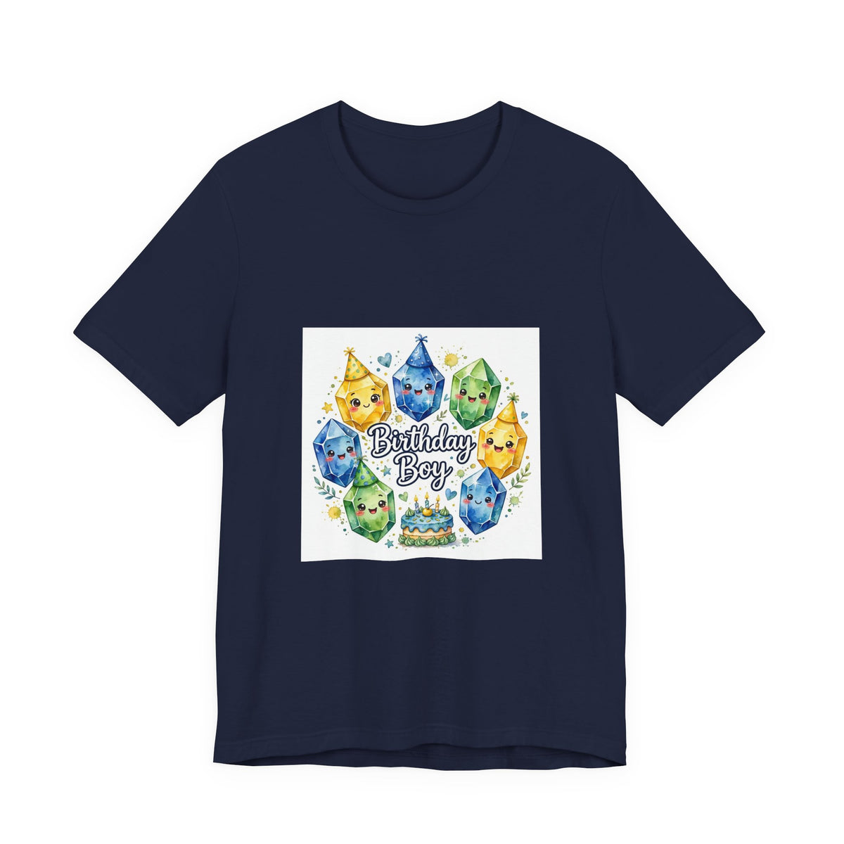 Birthday Boy Crystal Party T-Shirt | Royal, Navy & Purple