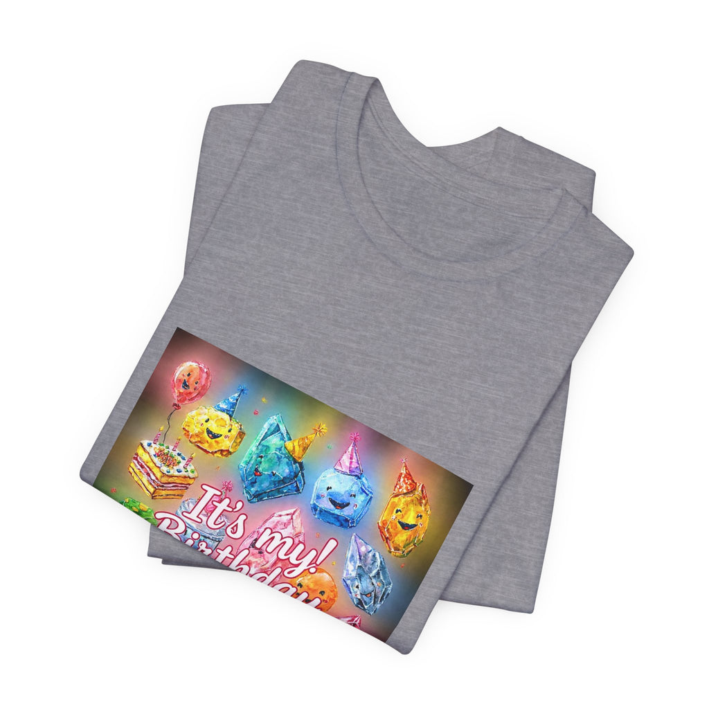 It's My Birthday Crystal Party T-Shirt | Light Neutrals