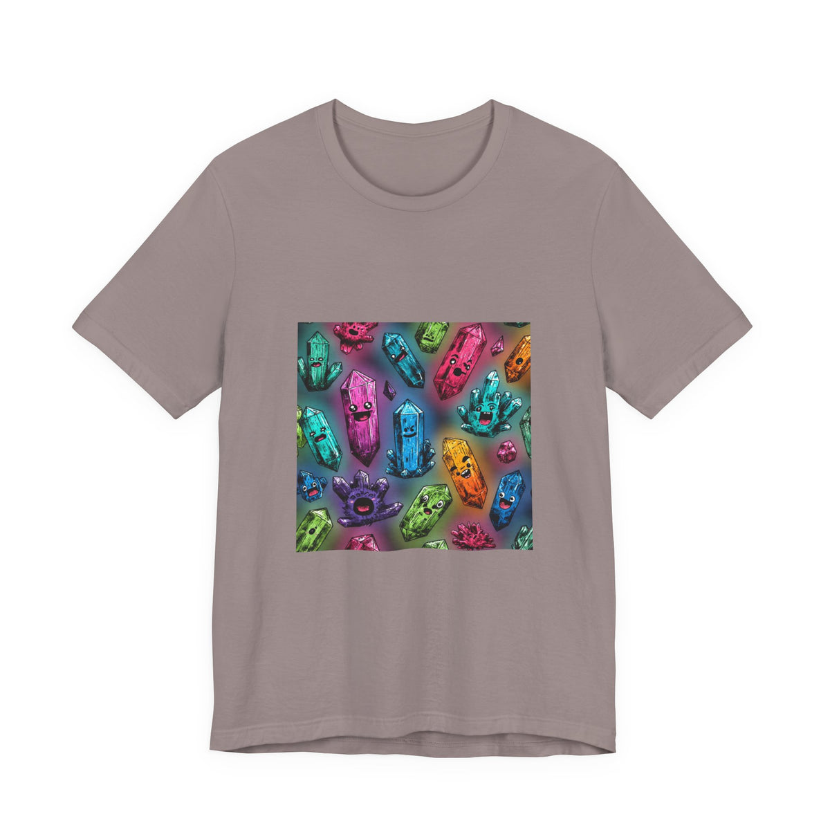 Colorful Crystal Characters T-Shirt | Sandy Neutrals & Oranges