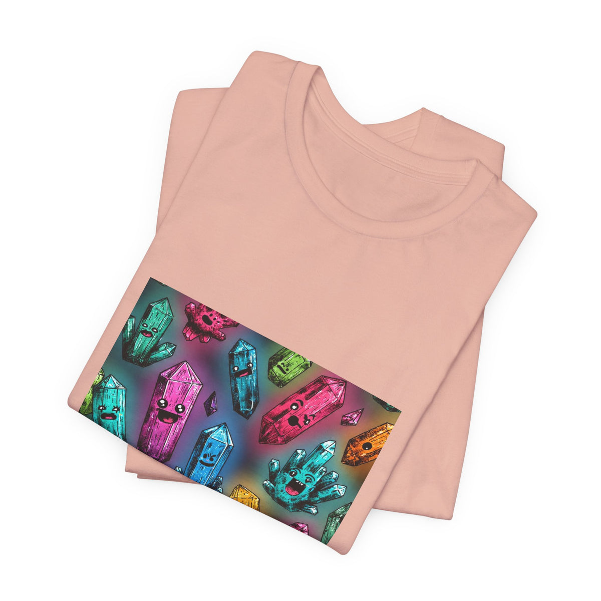 Colorful Crystal Characters T-Shirt | Peach & Sunset