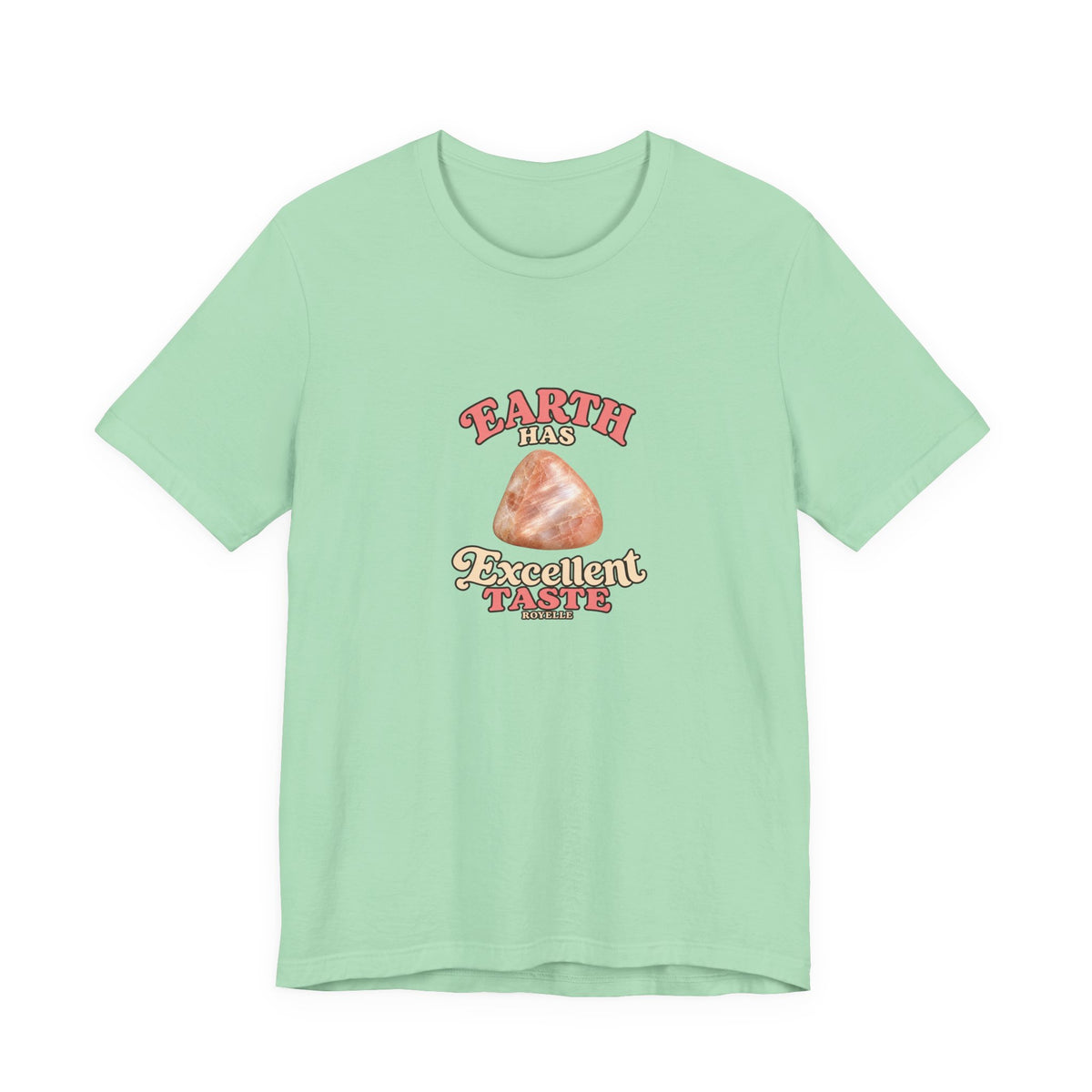 Earth Has Excellent Taste — Peach Moonstone Tee | Golds, Mints & Teal