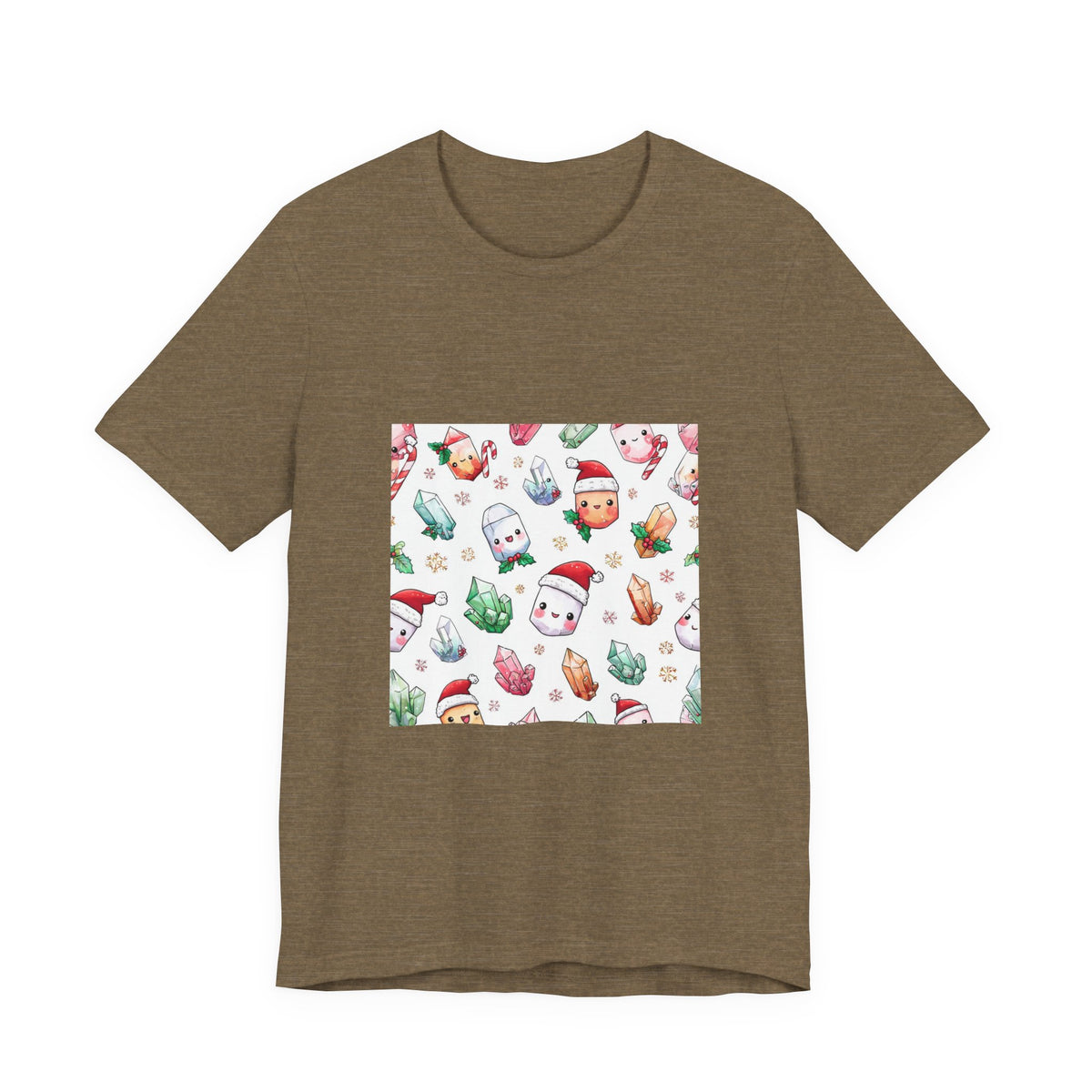Pastel Christmas Crystal Friends T-Shirt | Greens