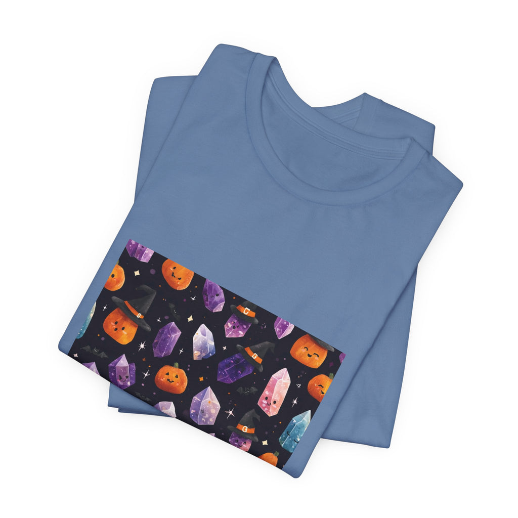 Halloween Crystal Party T-Shirt | Soft Blues