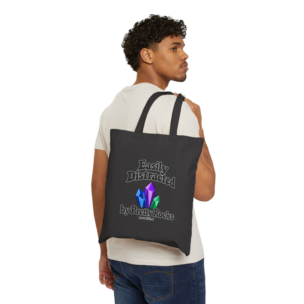 Easily Distracted Crystal Tote Bag — Black Lettering