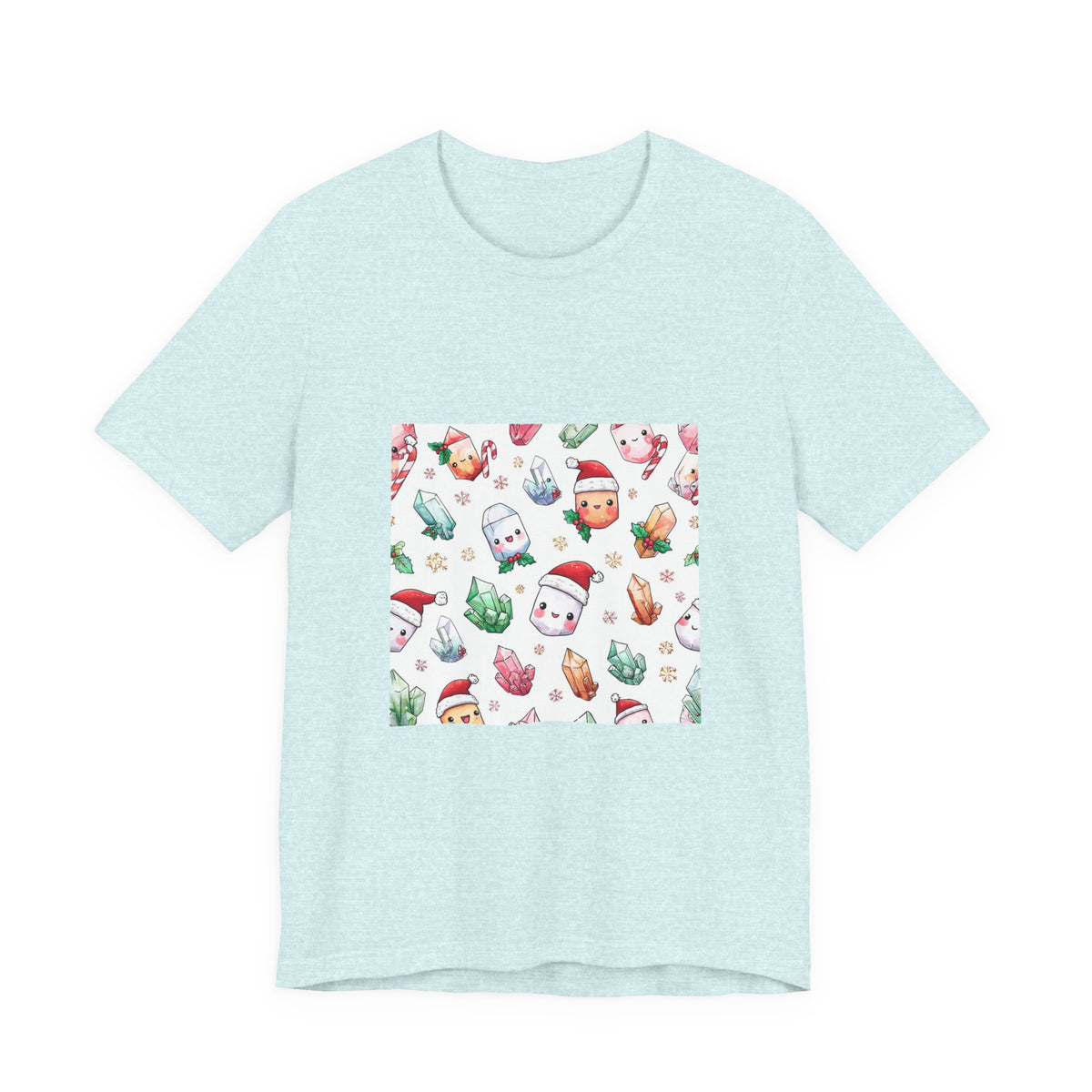 Pastel Christmas Crystal Friends T-Shirt | Soft Blues
