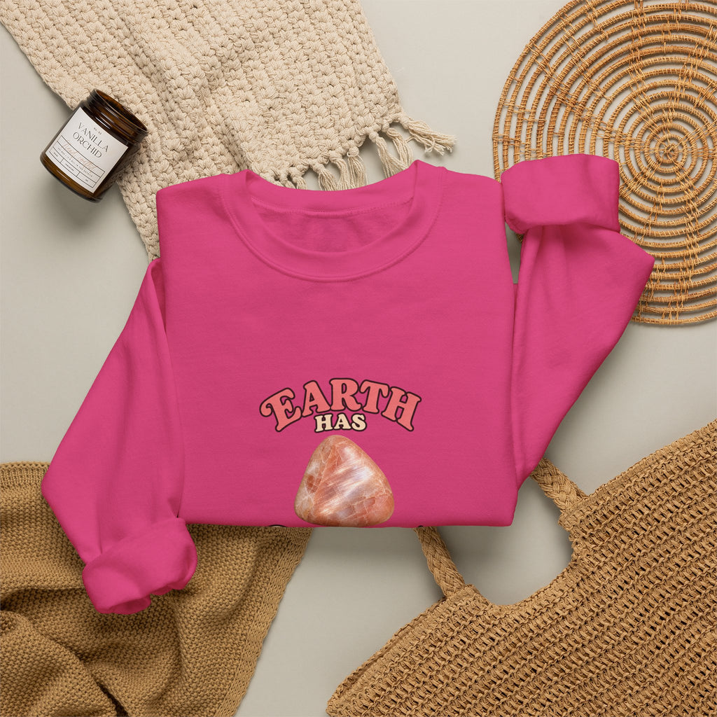 Earth Has Excellent Taste — Peach Moonstone Crewneck | Blues, Purples & Pinks