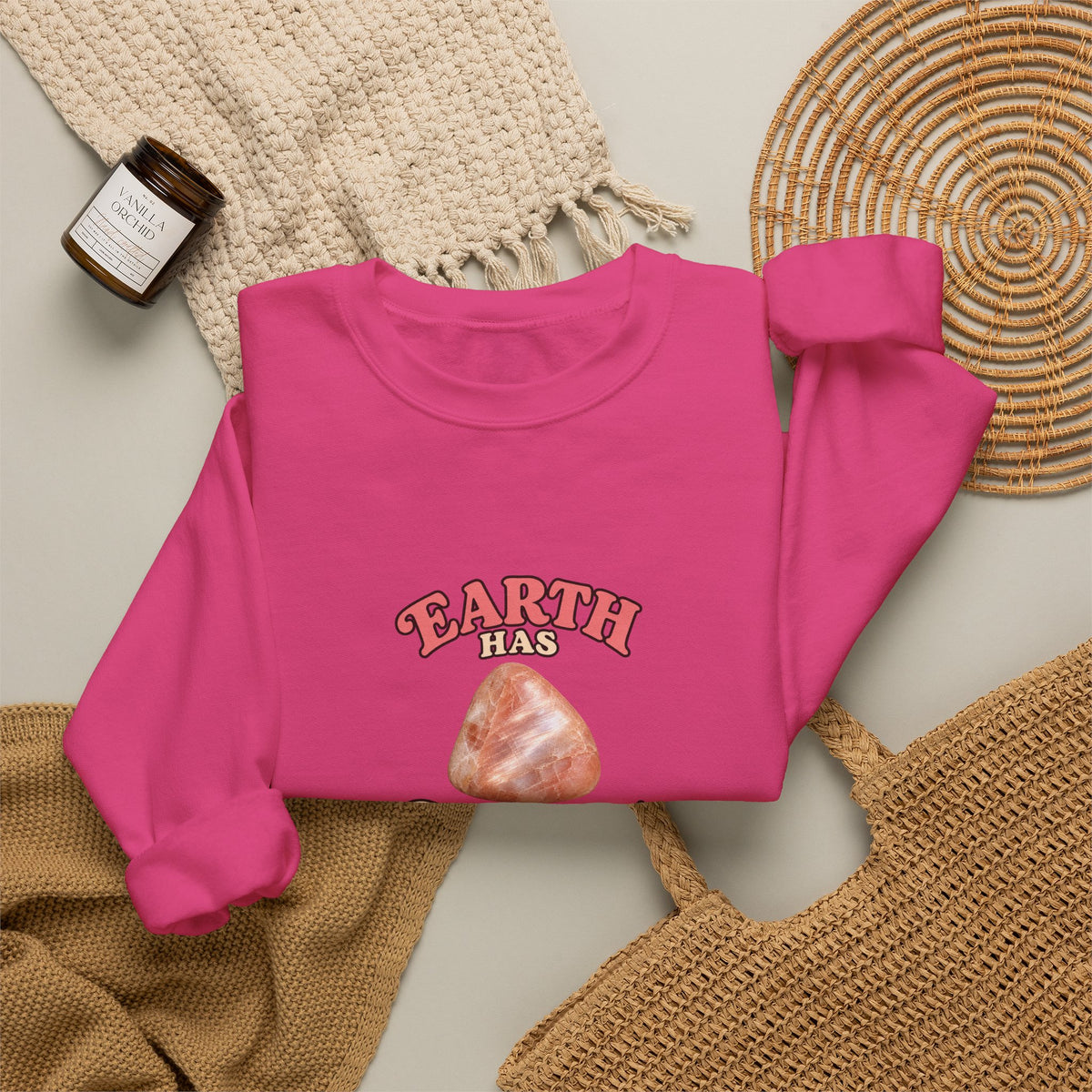 Earth Has Excellent Taste — Peach Moonstone Crewneck | Blues, Purples & Pinks