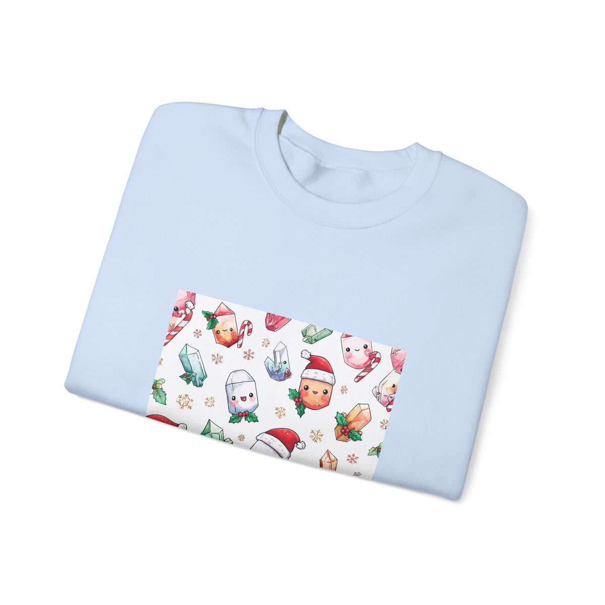 Pastel Christmas Crystal Friends Crewneck | Blues, Purples & Pinks