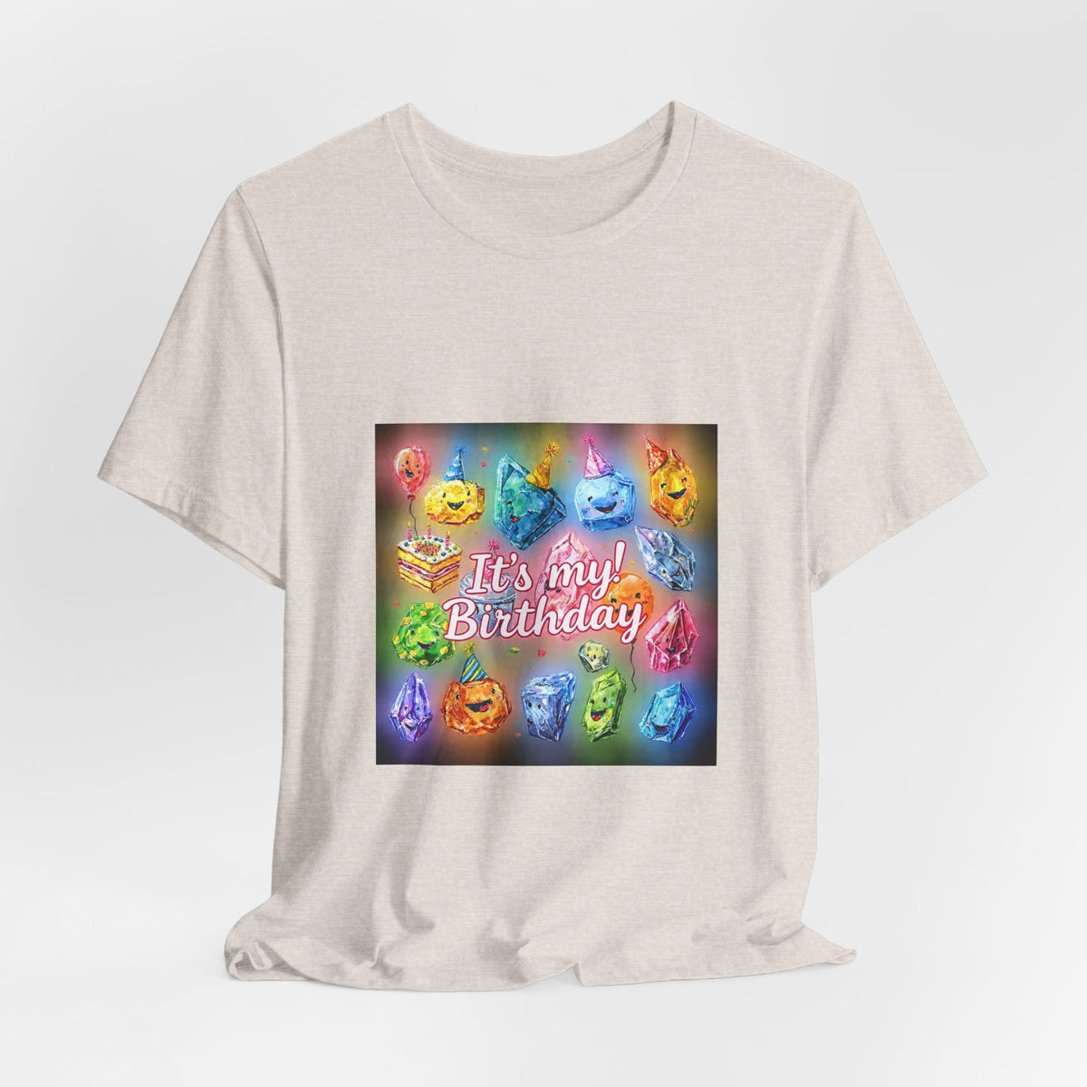 It's My Birthday Crystal Party T-Shirt | Sandy Neutrals & Oranges