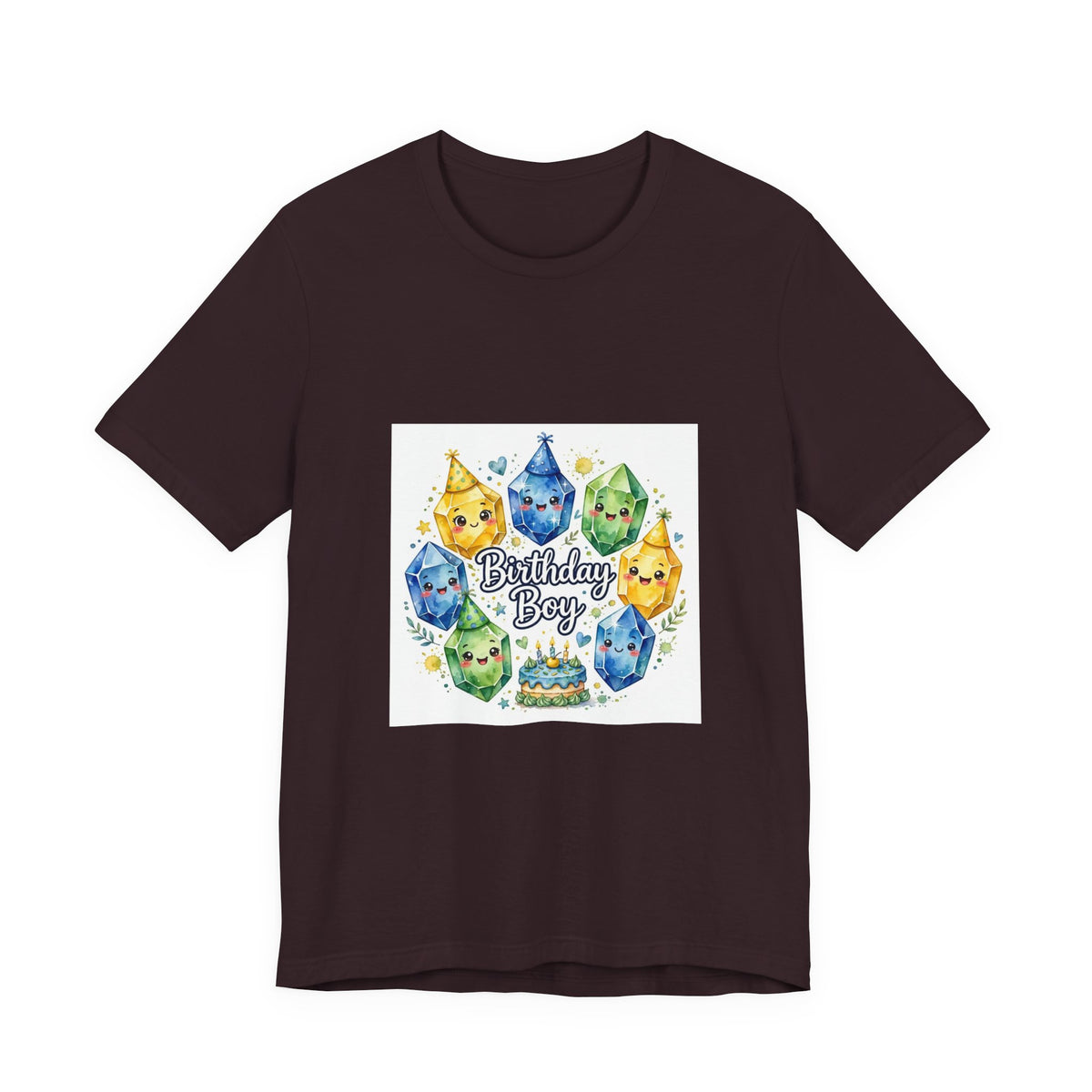 Birthday Boy Crystal Party T-Shirt | Dark Neutrals & Reds