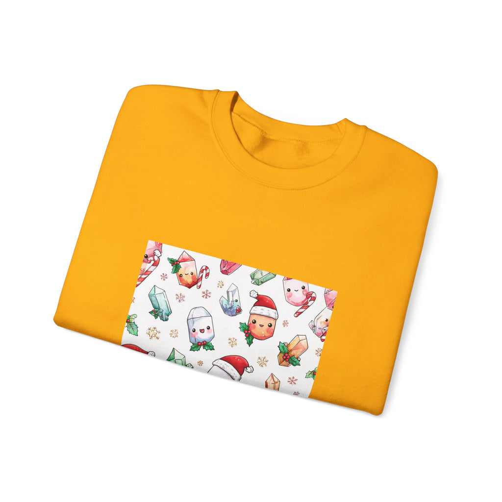 Pastel Christmas Crystal Friends Crewneck | Earth Tones & Brights