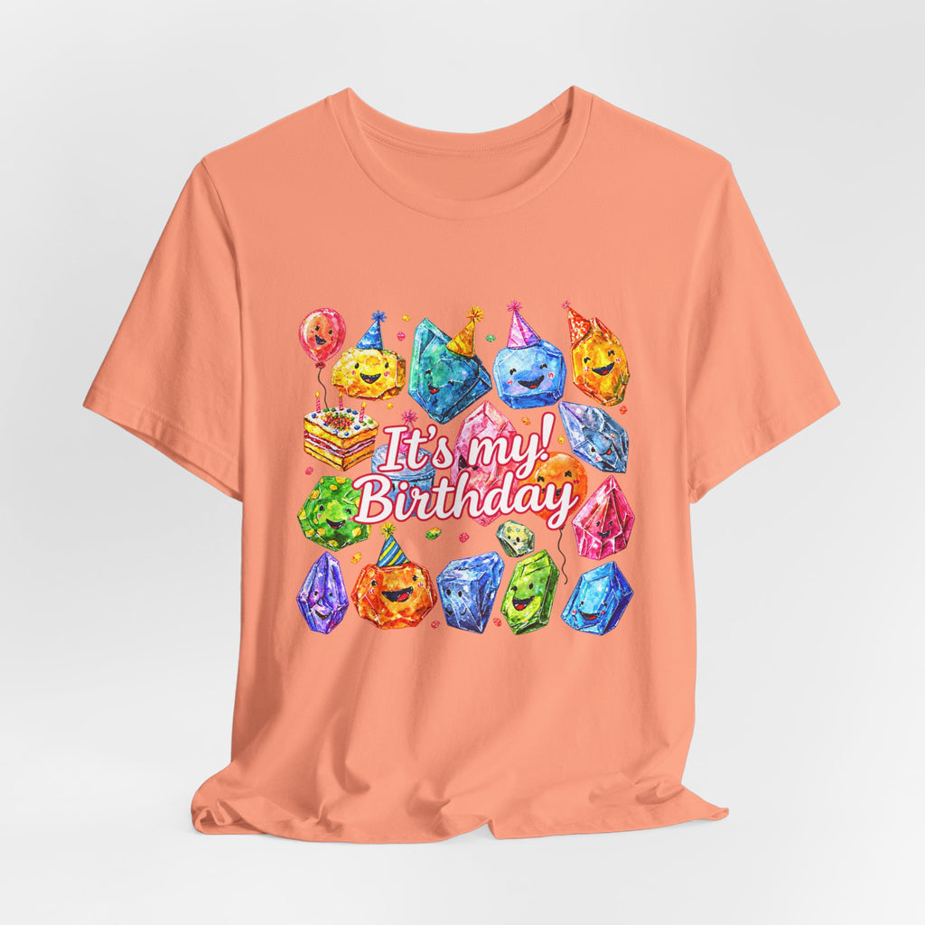 It's My Birthday Crystal Party T-Shirt | Peach & Sunset