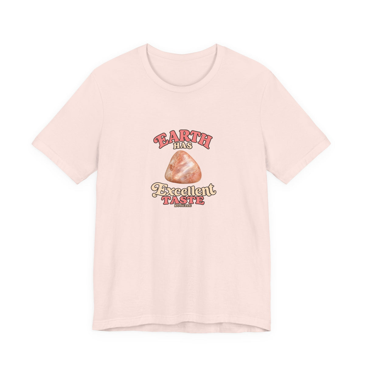 Earth Has Excellent Taste — Peach Moonstone Tee | Royal, Navy & Purple