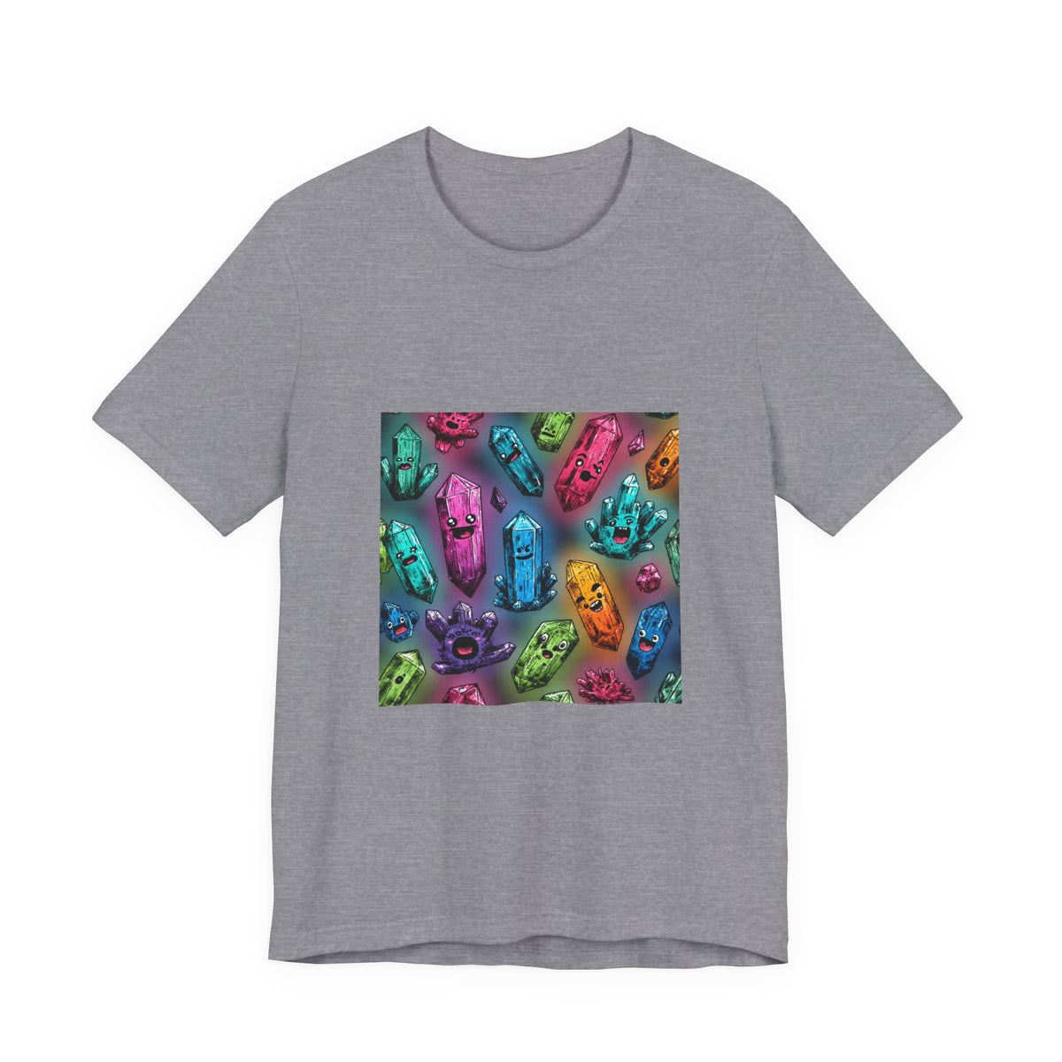Colorful Crystal Characters T-Shirt | Light Neutrals