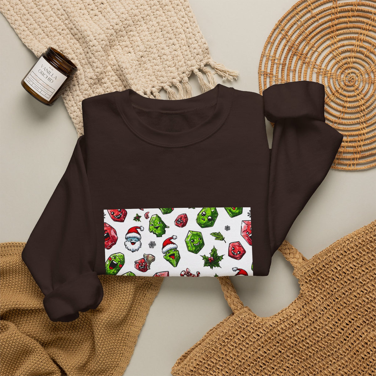 Christmas Crystal Cheer Crewneck | Earth Tones & Brights