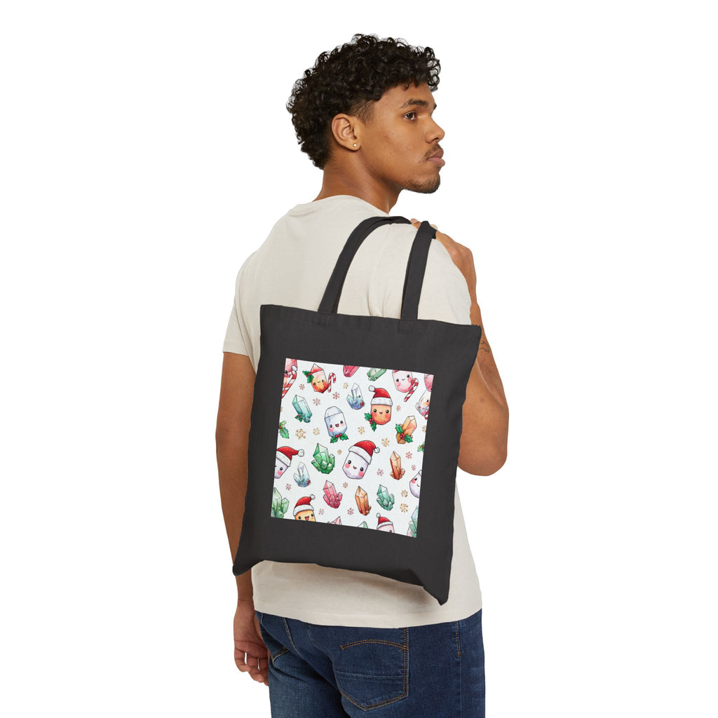 Pastel Christmas Crystal Friends Canvas Tote