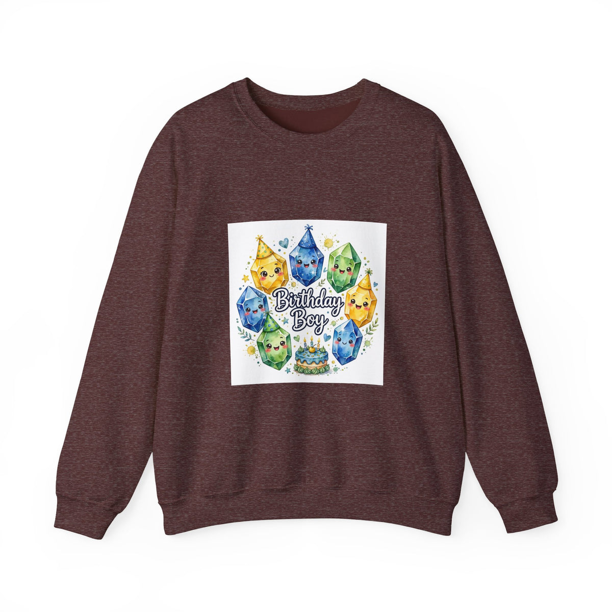 Birthday Boy Crystal Party Crewneck | Earth Tones & Brights