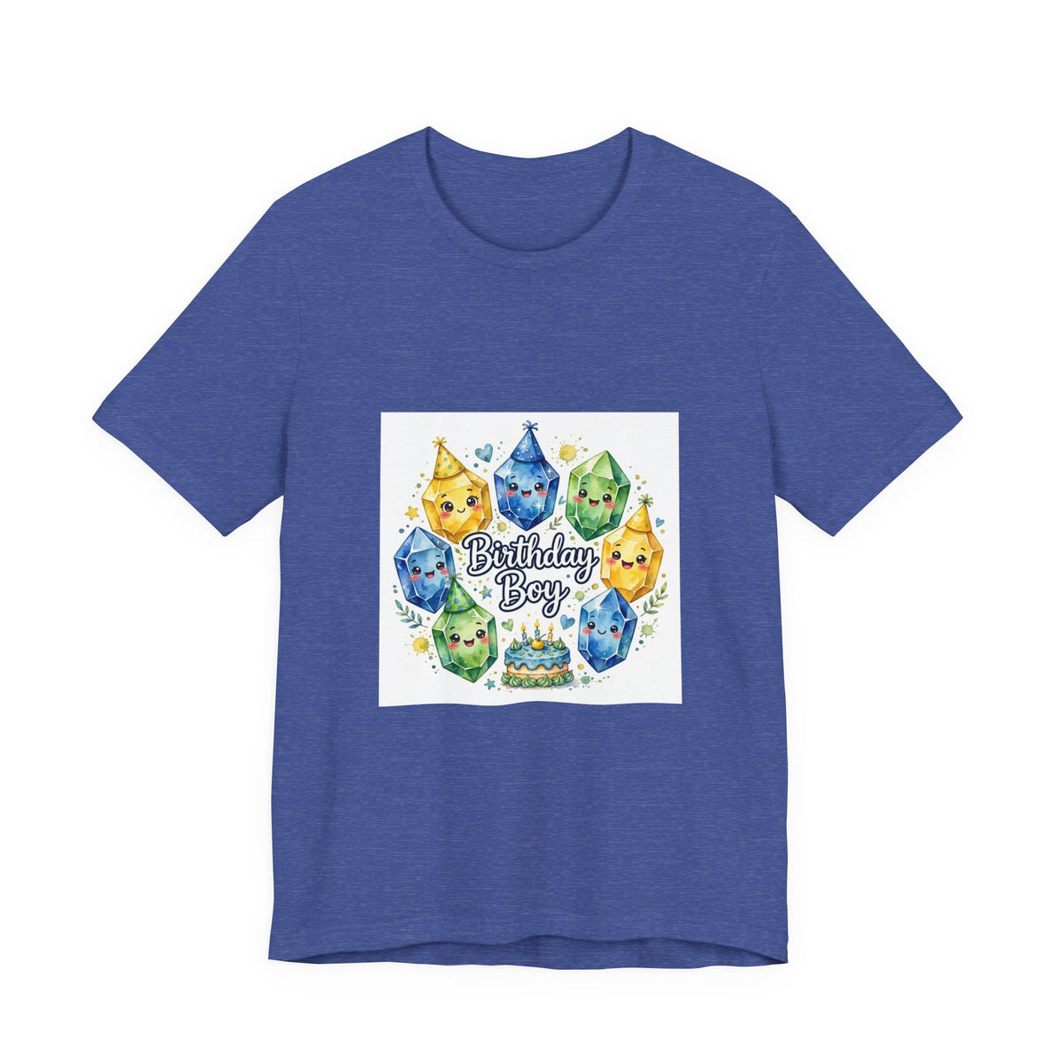 Birthday Boy Crystal Party T-Shirt | Royal, Navy & Purple