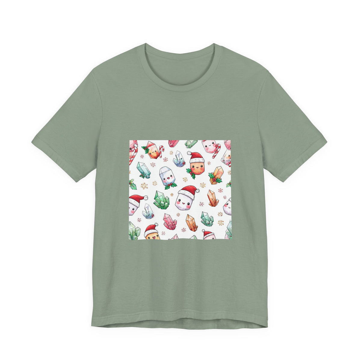 Pastel Christmas Crystal Friends T-Shirt | Golds, Mints & Teal